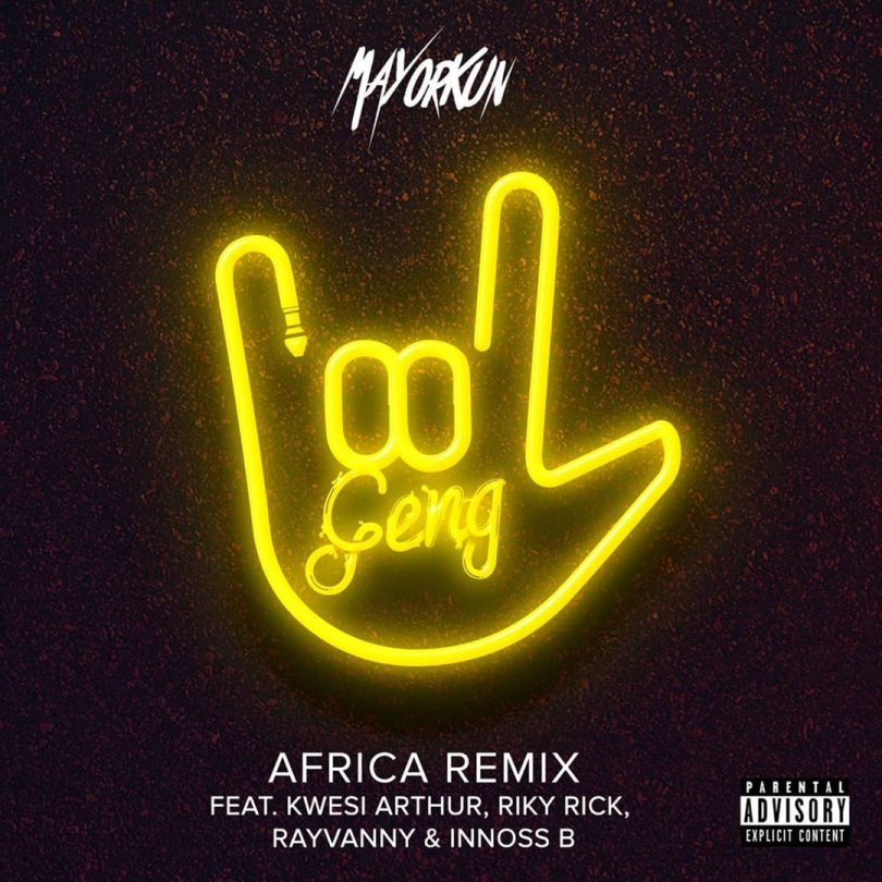 Listen to Mayorkun Ft Kwesi Arthur X Riky Rick X Rayvanny & InnossB - Geng Africa Remix