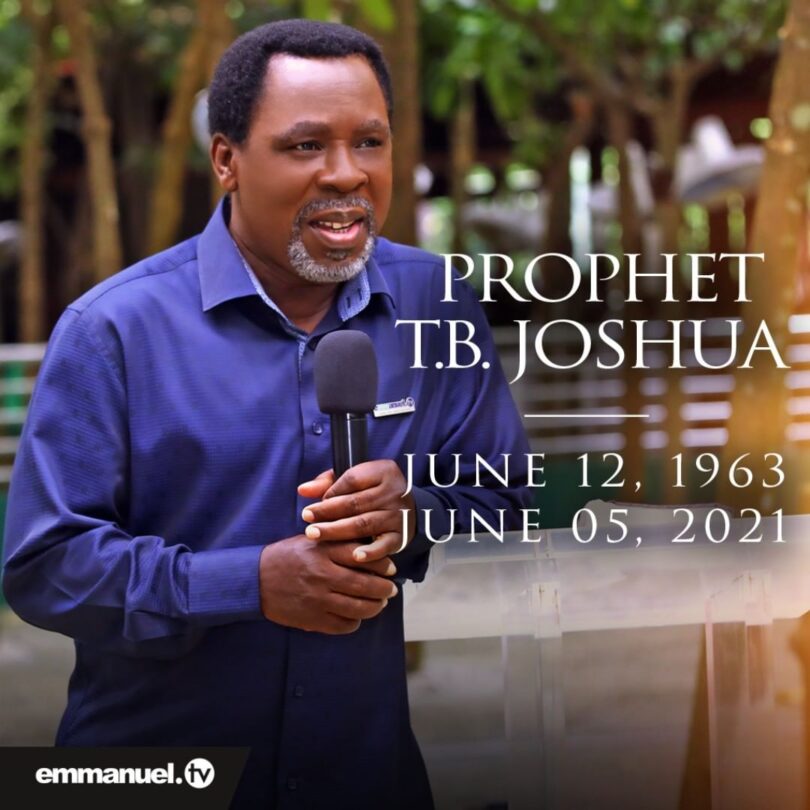 Nigerian Prophet T.B Joshua dead at 57