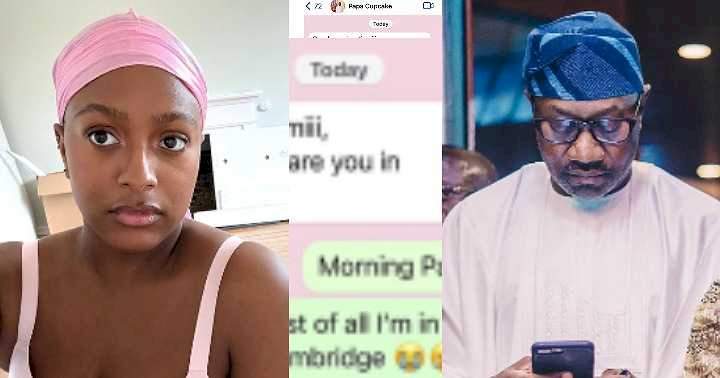 Leaked conversation between Femi Otedola and daughter