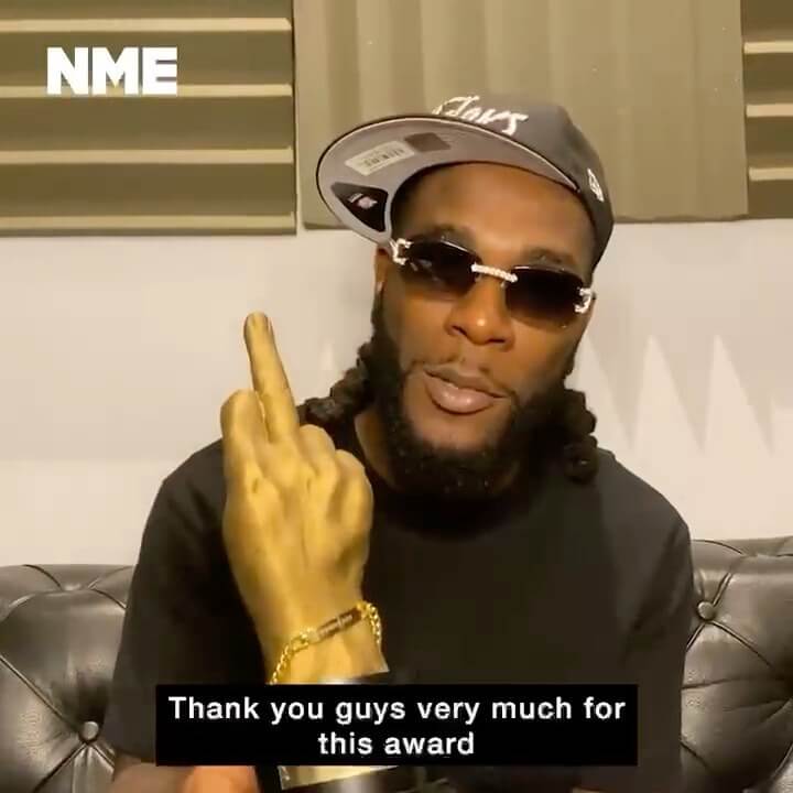 Burna Boy wins 'Best Solo Act in the world' on BandlLab NME awards