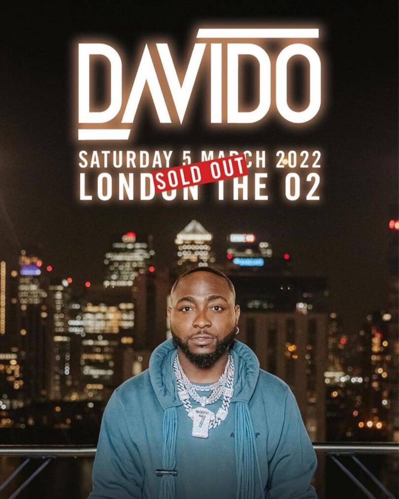 Davido sells out O2 Arena once again