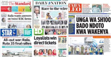 Kenyan Newspapers Review For July 28 2022