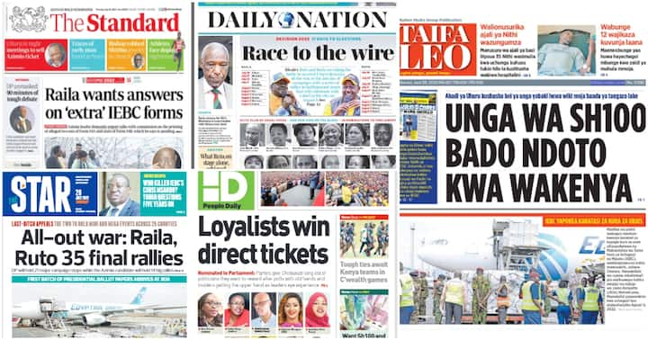 Kenyan Newspapers Review For July 28 2022