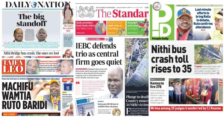 Kenyan Newspapers Review For July 26 2022