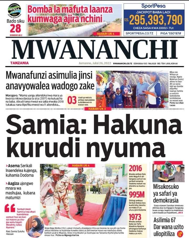 Magazeti ya leo July 26 – Habari kubwa katika magazeti ya leo