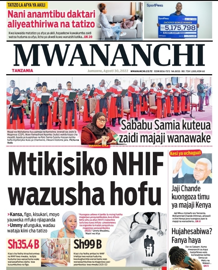 Magazeti ya leo August 30 – Habari kubwa katika Magazeti ya leo