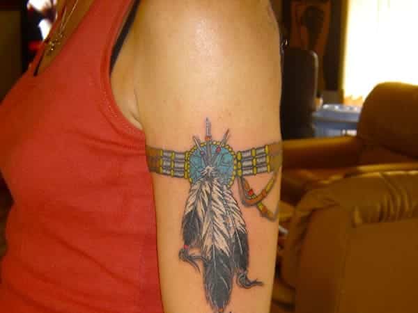 Native American Armband Tattoo Designs  nativeamericantattoo designspictures1tattoodesign  Tribal feather tattoos Body art  tattoos Indian tattoo