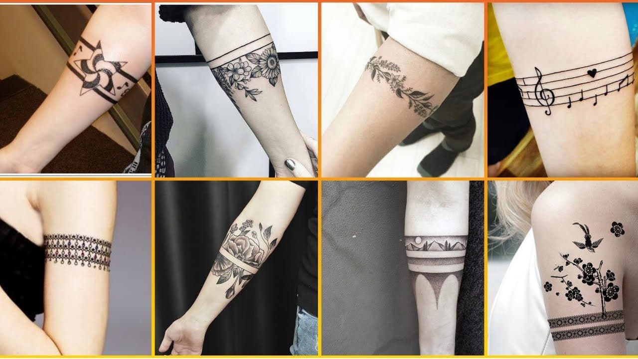 Never Take it Off Stunning Floral Bracelet Tattoos  Armband tattoos for  men Arm band tattoo Band tattoo