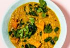 Spinach, sweet potato & lentil dhal