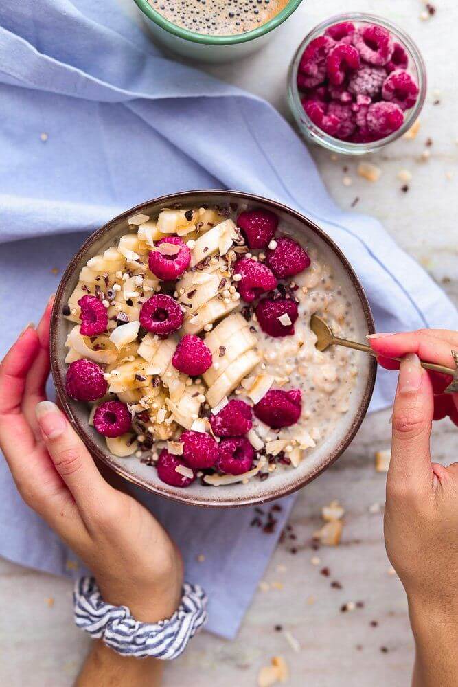 Healthy porridge bowl