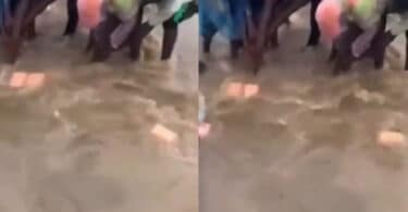 Passersby attempt to rescue man swept by flood in Abule-Egba (Video)