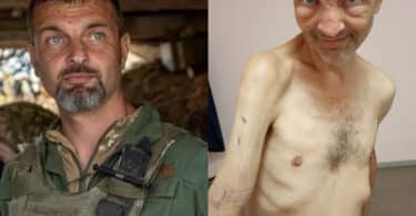 Shocking before and after photos of Ukrainian soldier released in prisoner swap (Photos)