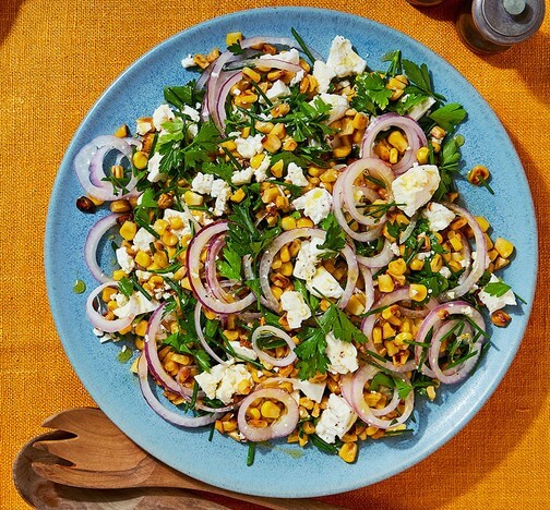 Giant couscous salad with charred veg & tangy pesto Recipe