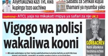 Magazeti ya leo september 1 – Habari kubwa katika Magazeti ya leo