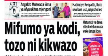 Magazeti ya leo september 13 – Habari kubwa katika Magazeti ya leo