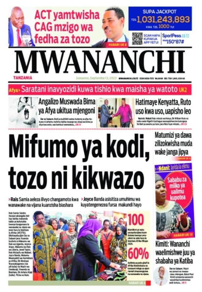 Magazeti ya leo september 13 – Habari kubwa katika Magazeti ya leo