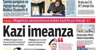 Magazeti ya leo september 19 – Habari kubwa katika Magazeti ya leo