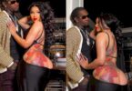 Cardi B reveals what she fights for as she poses with Offset in a revealing dress that leaves her entire bum hanging out