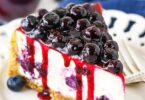 Baked Almond, Banana & Blueberry Cheesecake Recipe