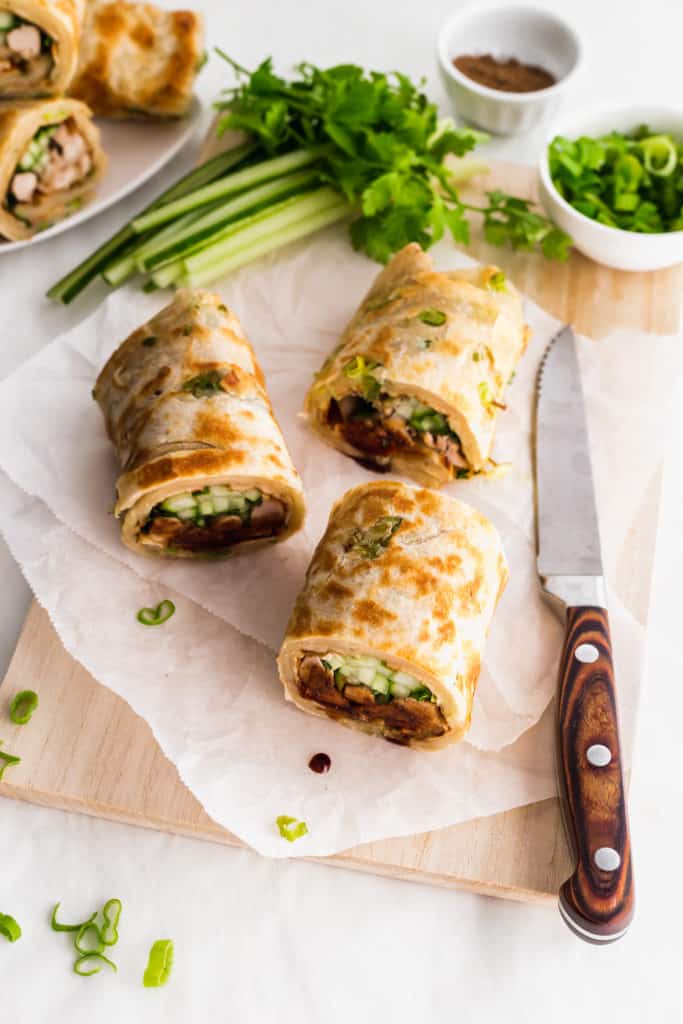 Turkey & spring onion wraps Recipe