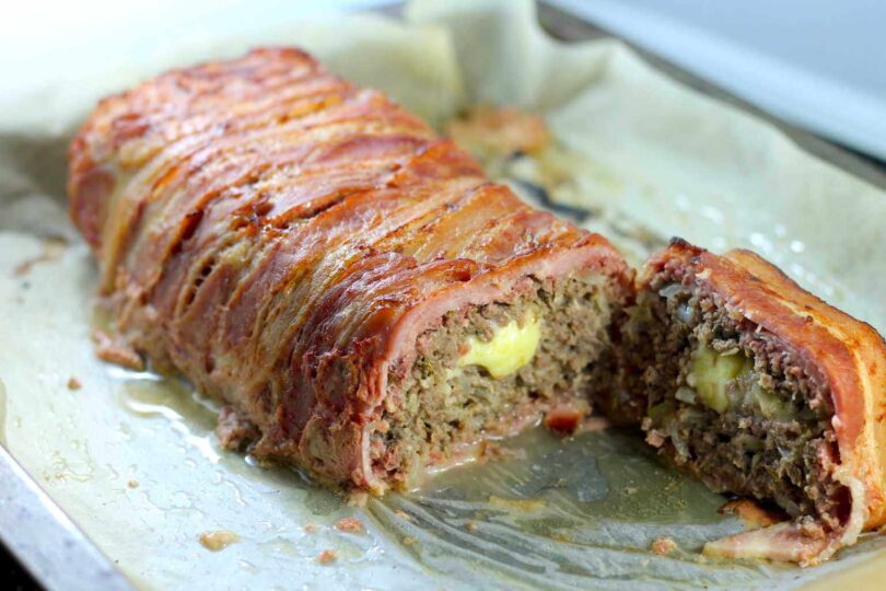 Bacon-Wrapped Keto Meatloaf Recipe