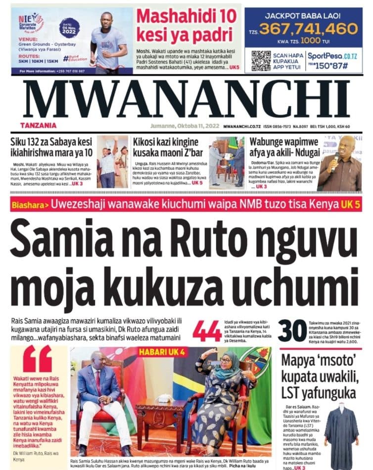 Magazeti ya leo October 11 – Habari kubwa katika Magazeti ya leo