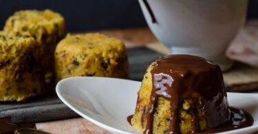 Chocolate-orange steamed pudding with chocolate sauce Recipe