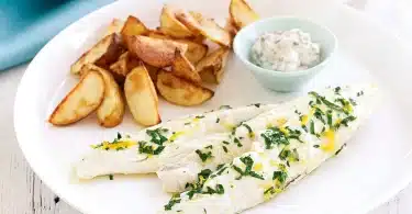 Healthy fish & chips with tartare sauce Recipe