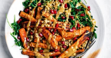 Roasted carrot, rocket & lentil salad Recipe