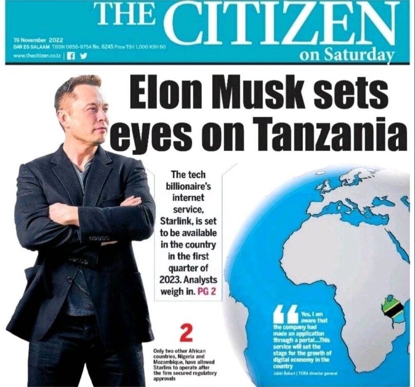 TANZANIA What Musk satellite Internet Plan Means For Tanzania in 2023