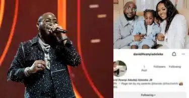 Davido's son, Ifeanyi's Instagram page deactivated