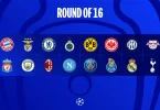 All clubs that Qualified for the Champions league Round Of 16