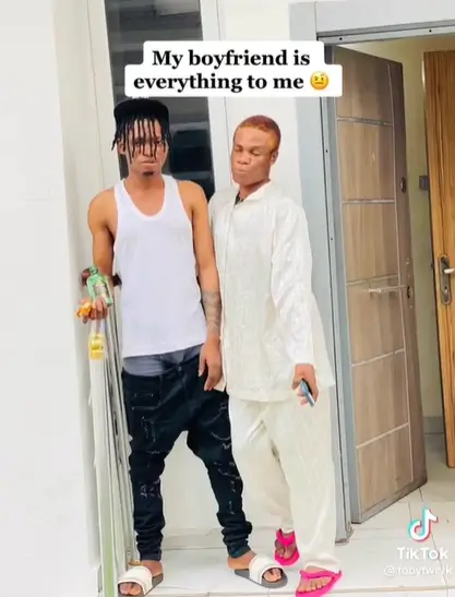 Nigerian man leaves his followers 'envious' as he unveils his boyfriend (Video)