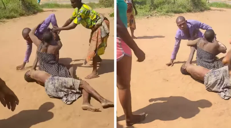 Man caught on camera 'beating' his aged mother in Delta community (video)