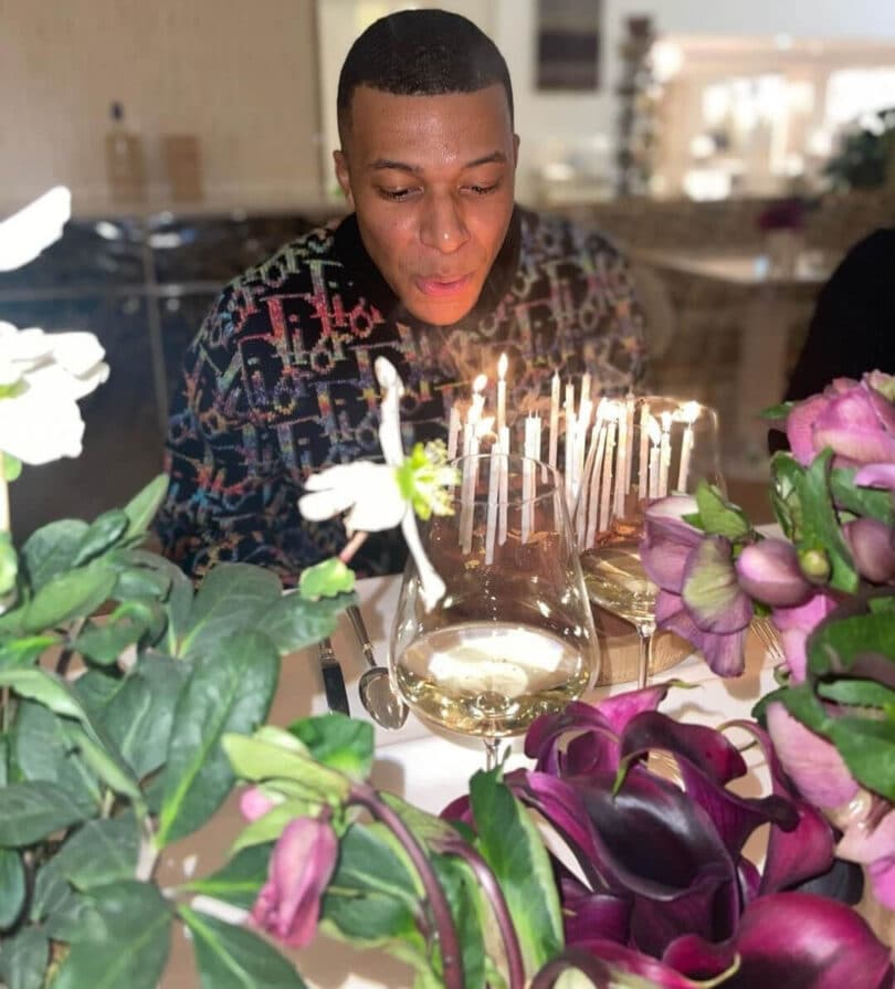 Kylian Mbappe celebrates his 24th birthday