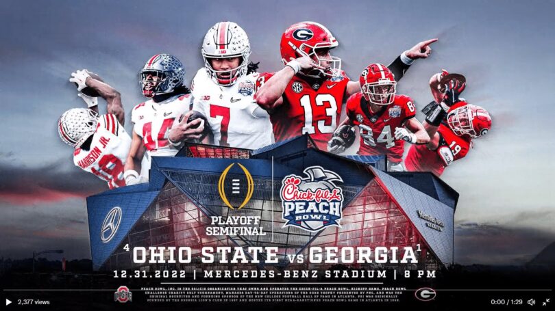 Georgia vs Ohio State live stream, where to watch the 2022 Peach Bowl