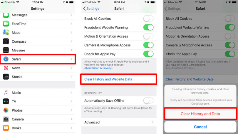 How to clear history on Iphone