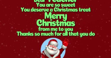 Merry Christmas Wishes For Teacher