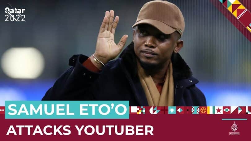 VIDEO Samuel Eto’o apologies for attacking a man after World Cup match