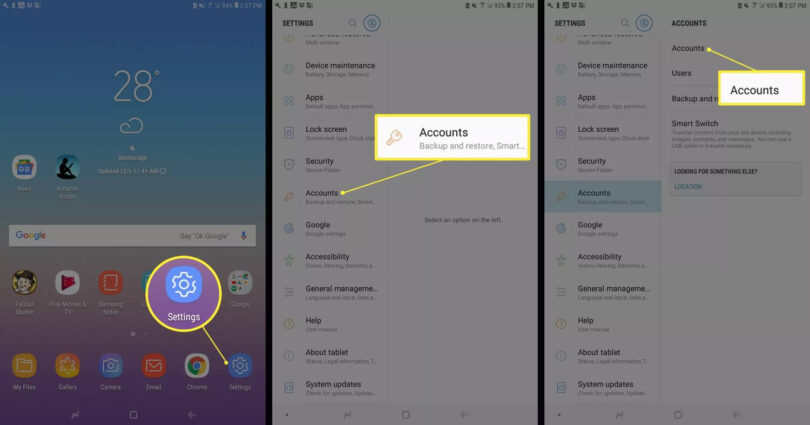 How to remove google account in Android