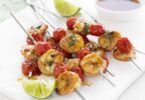 Fiery prawn & pepper skewers Recipe