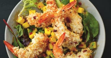 Crispy coconut prawn & mango salad Recipe