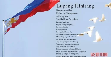 National Anthem - Lupang Hinirang Lyrics