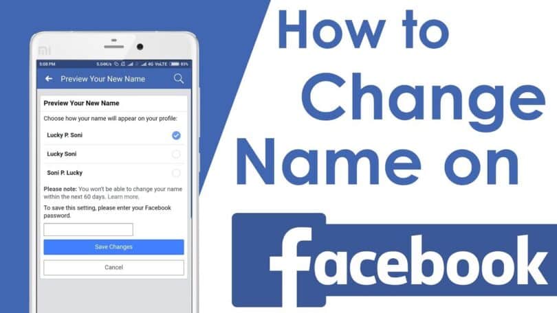 How to Change a name on Facebook