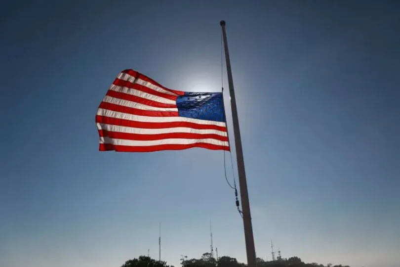 Why is flag at half mast?