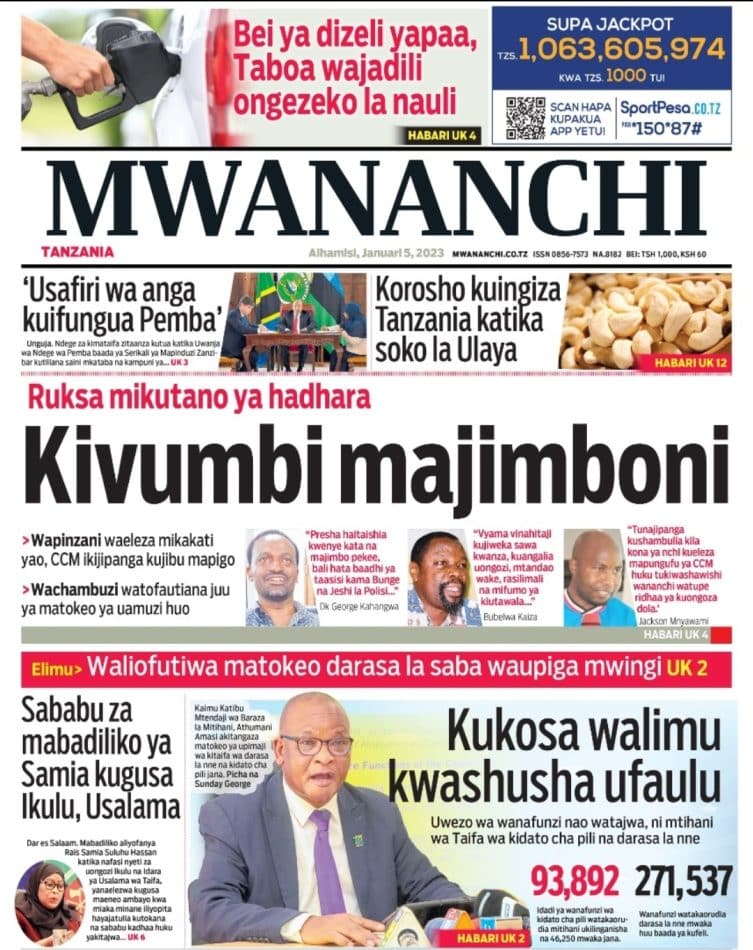 Magazeti ya leo January 5, 2023 – Habari kubwa katika Magazeti