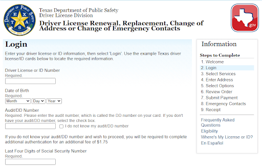 How to change the address on my driver's license Texas