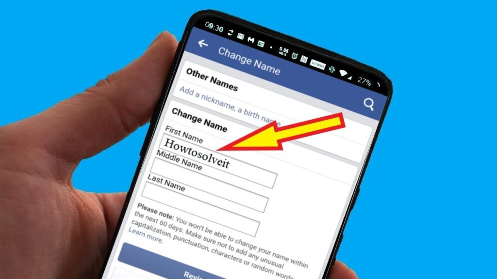 How to Change a name on Facebook