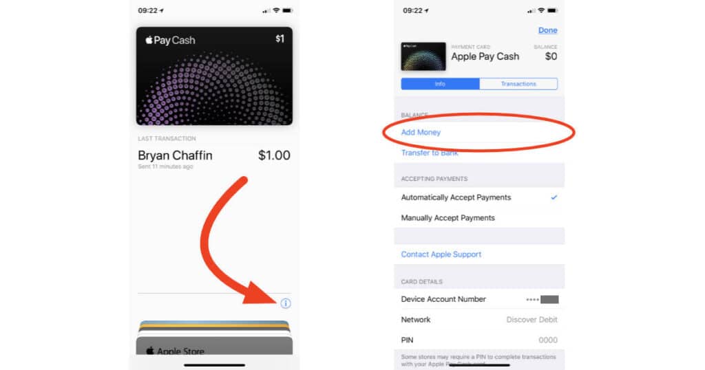 How to add money to apple pay