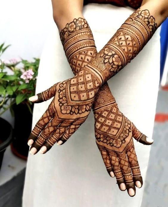 Full Hand Mehndi Back Side Frant Side Tattoo For Waterproof Temporary Body  Tattoo